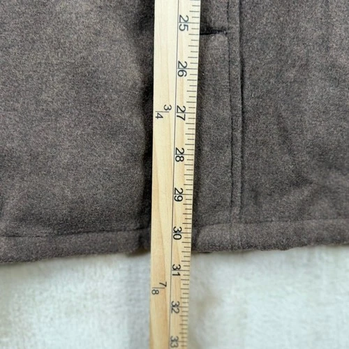 Banana Republic Mens L Relaxed Wool Blend Shirt Jacket Dark Oak Brown Shacket image 7
