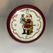 Vintage 1999 Regal Musical Quartz Wall Or Furniture Clock Santa Claus