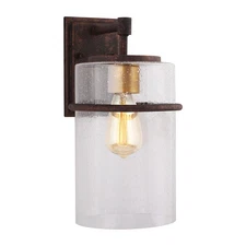 Eglo Brandel 8-inch Rust Light Outdoor Wall Sconce with Rust