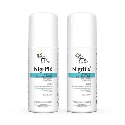 2 x Fixderma Nigrifix éclaircissant aisselles roll on | soin quotidien exfoli... - Photo 1/4