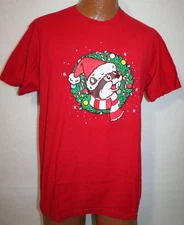 BUC-EE'S Never Calm Always Bright T-SHIRT Adult L CHRISTMAS Beaver Funny