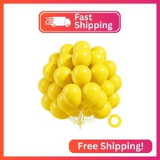 FOTIOMRG Yellow Balloons 12 inch, 100 Pack Yellow Balloons for Birthday Baby Sho