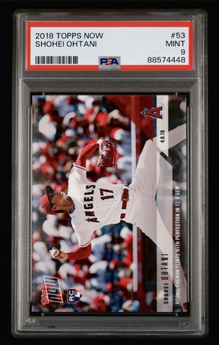 2018 TOPPS NOW #53 SHOHEI OHTANI PR/7752 (RC) ROOKIE PSA 9 ~ 88574448