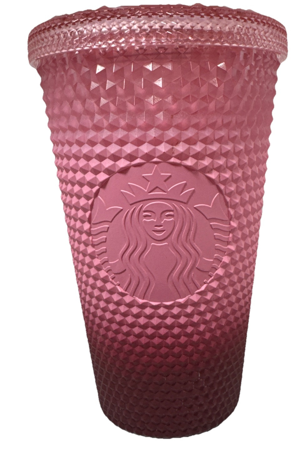 Starbucks 2022 Holiday Waxberry Blush Pink Ombre Studded Tumble 16oz No Straw