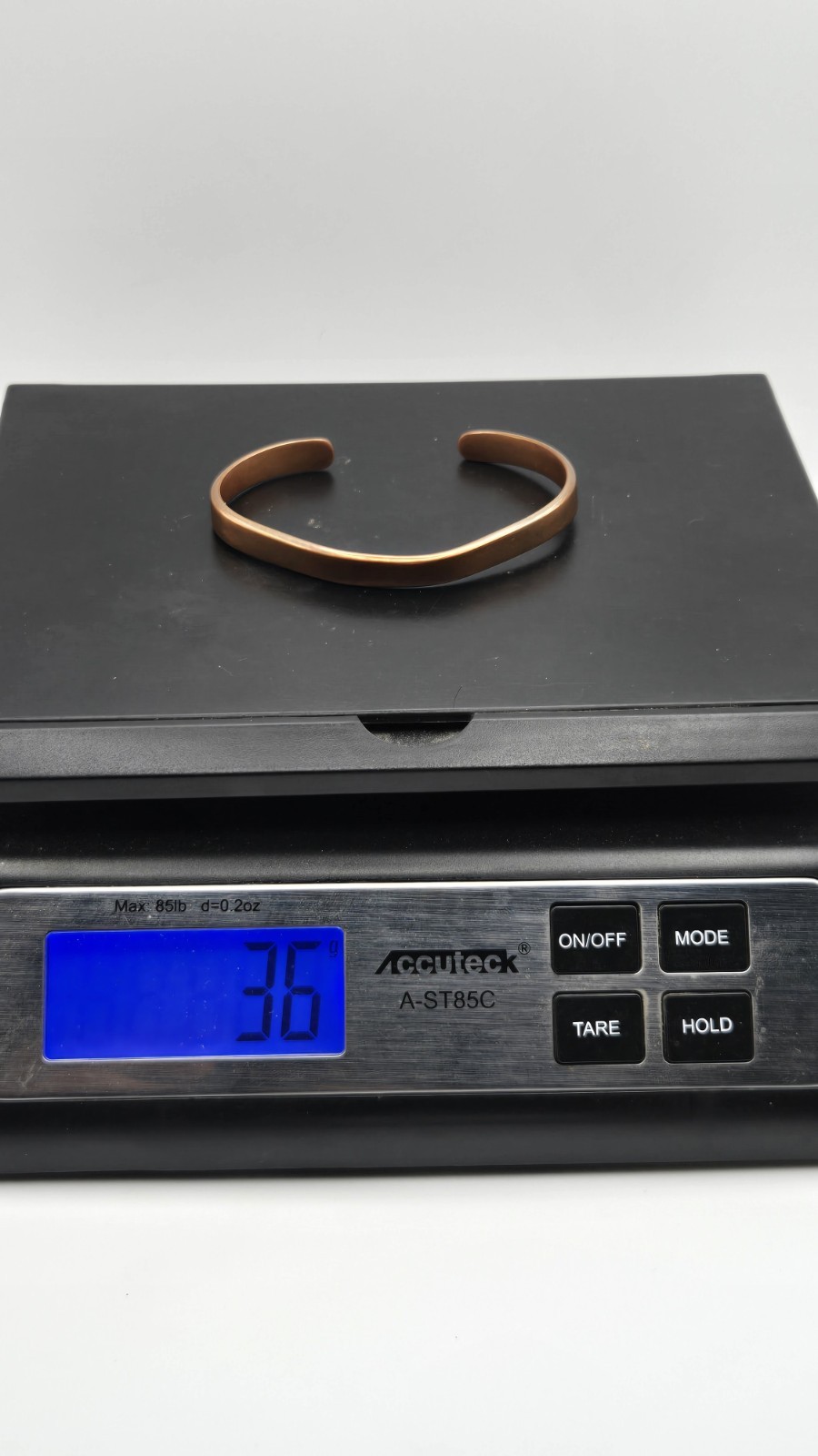 Vintage Solid 36g Copper Bangle Cuff Bracelet 3-3… - image 9