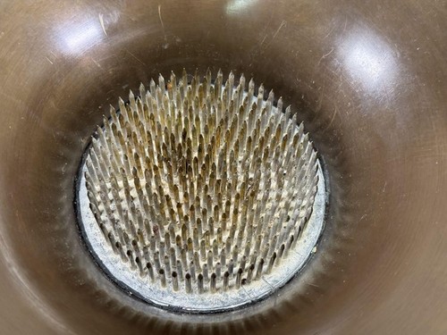 Ikebana Ikenobo Bronze Vase Kenzan 10,1 Zoll japanisches Blumendesign - Bild 14 von 17
