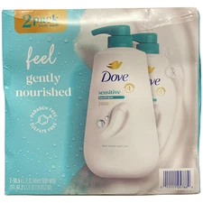 Dove Sensitive Skin Body Wash with Pump, 30.6 fl. oz., 2 ct