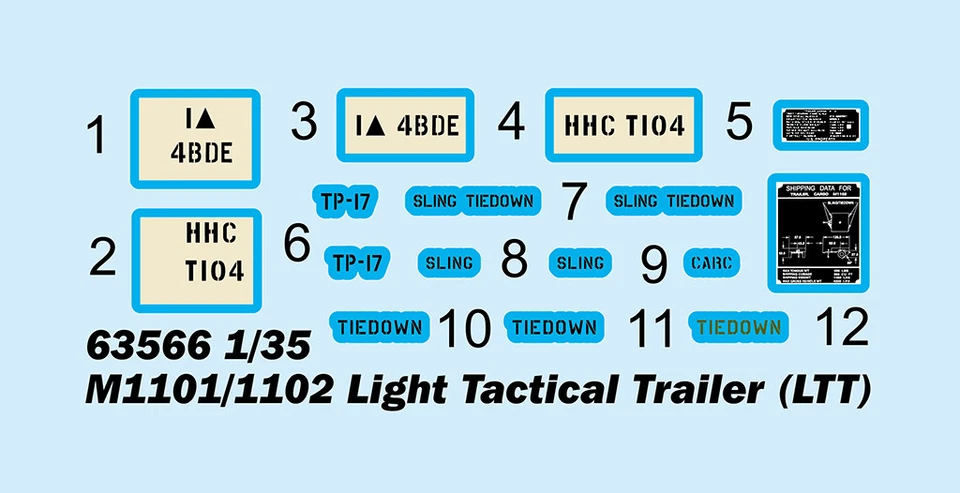 I Love Kit 63566 M1101/1102 LIGHT TACTICAL TRAILER (LTT) 1:35 Kit di modellismo - Immagine 3 di 4