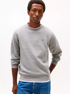 Tommy Hilfiger Mens Essential Crewneck Sweatshirt Gray Heather XL NWT