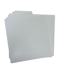25 x White Vinyl 7" Singles Cardboard Dividers Neo Media Branded Organisers