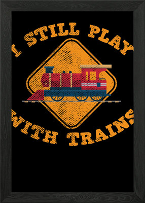 Zug Eisenbahn Lok gerahmtes Wandbild Poster Leinwanddruck Bild