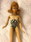New ListingVintage 1960'se Titan Midge Doll Wearing the Iconic Black White Striped Swimsuit