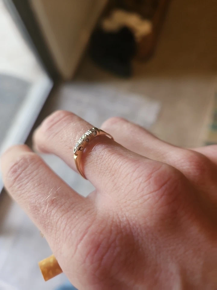 Ladies 14K Two Tone Diamond Wedding Band - Image 3 of 4