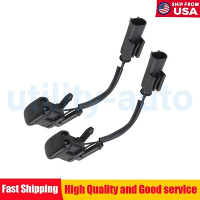 #ad 2pcs Front Windshield Wiper Nozzle Spray Jet Heated 61668361042 For BMW E39 525i $29.39