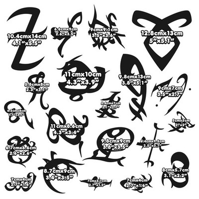 UK Temporary Tattoos Cosplay Runes Alec Lightwood Shadowhunters