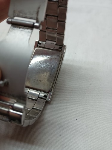 Guess Men G95374G Black Dial Stainless Steel Quartz Watch Untested - Picture 6 of 7
