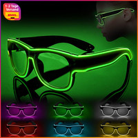 Led Leuchtbrille Aufladbar Kabellos Neon Rave Brille FüR Karneval Halloween