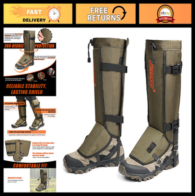 Adjustable Snake Gaiters for Hunting & Outdoor Work | Snake Bite Protection Chap