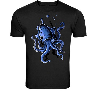 Blue Octopus Sea Creature T-Shirt - Ocean Marine Animal Graphic