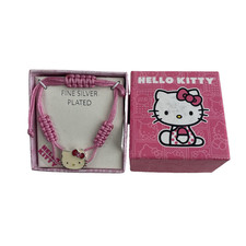 Sanrio hello kitty Fine Silver Plated Bracelet Tiny Size New In Original Box