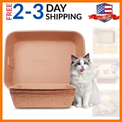 Disposable Cat Litter Box, Sturdy and Durable, Extra Thick, Large Size - 16.2...