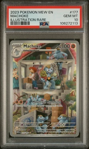 Pokémon Machoke 177/165 Sv: Scarlet & Violet 151 Illustration Rare Holo PSA 10