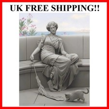 1/24 Scale 80mm Die-Cast Resin Figure Model Kit Casual Beauty Tease Cat Hobby...