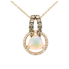 Le Vian 14K Rose Gold Pendant Necklace for Women Opal Vanilla Chocolate Diamonds