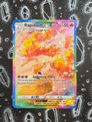  Handgemacht: Rapidash / Gallopa | Custom Fan Karte | Stars Holo Design