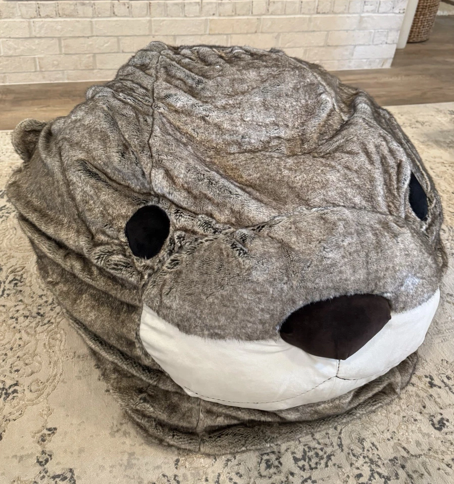Pottery Barn Teen Otter Critter Faux Fur Beanbag SlipCover 3D Large NWT - Image 3 of 4