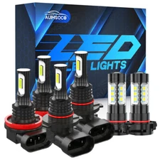 For Dodge Durango 2011 2012 2013 LED Lamps White Fog Light Bulbs Combo Kit