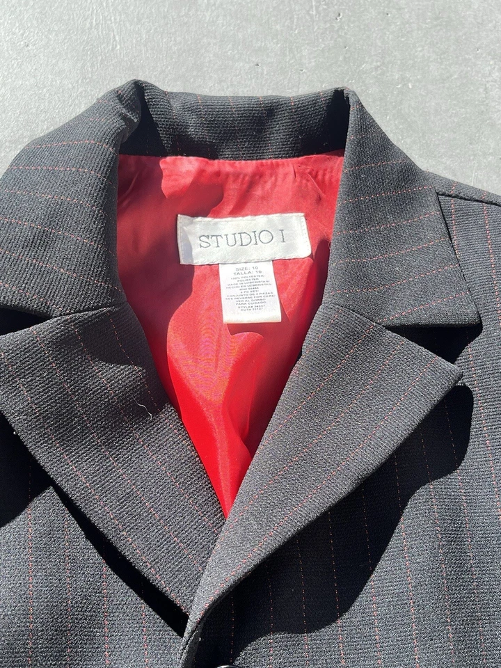 Studio 1 Size 10 women’s blazer, jacket red & black - Image 2 of 2