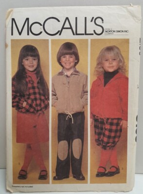 McCall s Pattern 8165 c1982 Size 2 Uncut Toddler Children Jacket Culottes Pants
