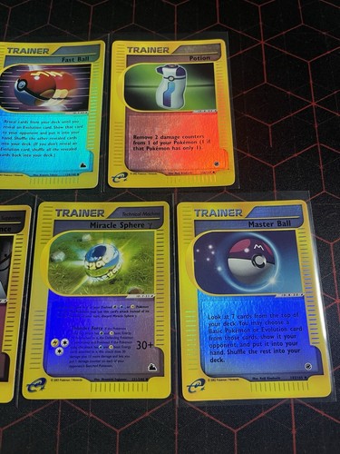 5 Pokemon Expedition Skyridge Reverse Holo Trainer Cards Potion Ball Miracle LP - Picture 3 of 9