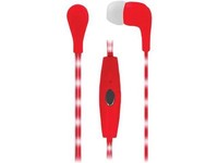 Naxa Ne-951 Red Red Vector Earphones With Led Cord Naxa Ne-951 Red Red Vector Earphones With Led Cord