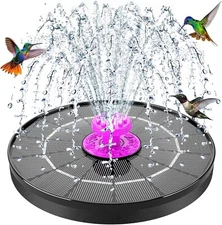 Solar Bird Bath Fountains Upgraded, 4W Solar Powered Water Fountain Pump with...