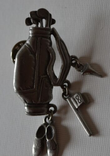 Broche de golf vintage para golfista JJ Jonette joyería peltre, dijes - Imagen 2 de 7