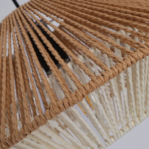 Adjustable Rattan Pendant Lights Boho Ceiling Lamp E27 for Dining Room Kitchen - Picture 14 of 15