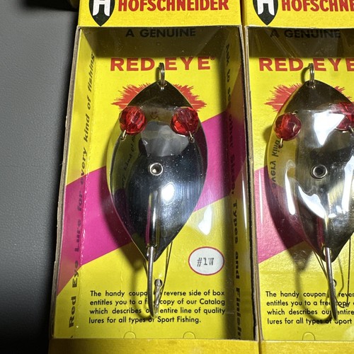 Esche vintage Hofscheider occhi rossi Wiggler 1/2 dozzina #1W + #1R 6 pezzi. - Foto 9 di 12