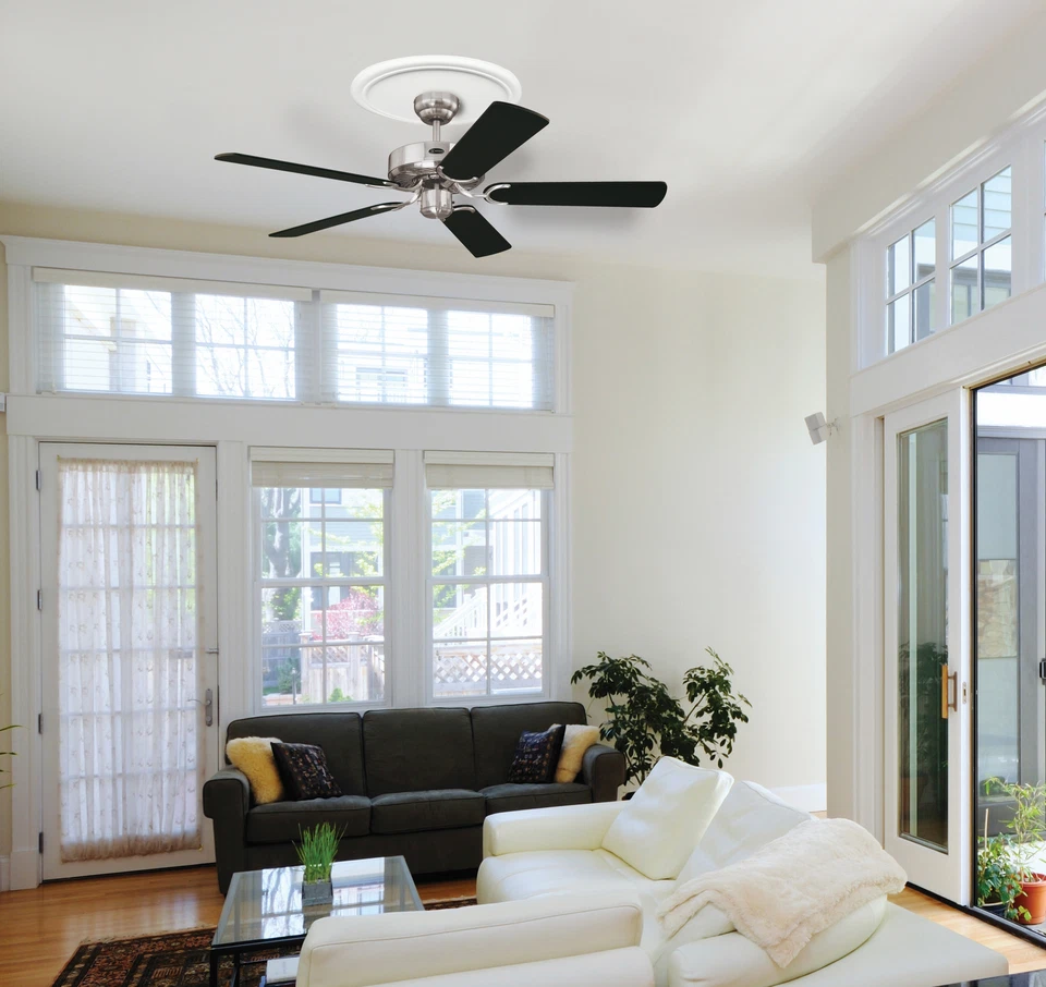 Design Deckenventilator ohne Lampe WESTINGHOUSE CYCLONE Stahl und Schwarz 132 cm - Bild 4 von 4