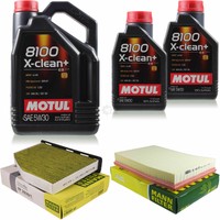 MANN-FILTER Inspektionspaket Motul 7L 5W-30 FüR Vw Golf V 3.2 R32 4Motion