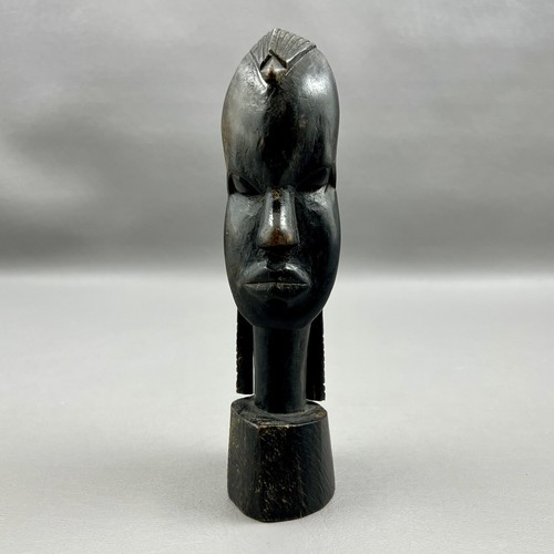 Vintage Genuine Hand Carved Wood Man Tribal Man Statue Besmo Kenya Figure - Picture 2 of 9