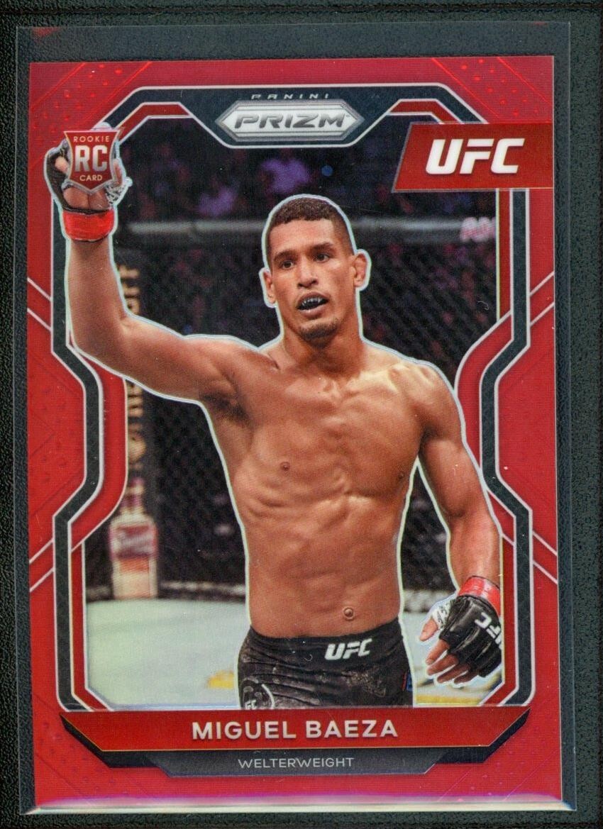 2021 MIGUEL BAEZA 008/275 PANINI PRIZM UFC RED ROOKIE RC #92