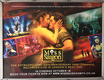 Cinema Poster: MISS SAIGON 2016 (Quad) 25th Anniversary Performance 16th October