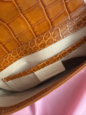 By Far Miranda Brown Croc Leather Shoulder Bag | eBay