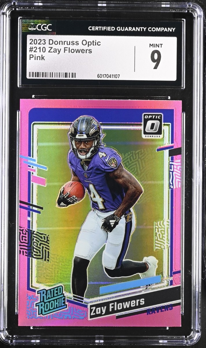 Zay Flowers 2023 Panini Donruss Optic Rated Rookie Pink Holo