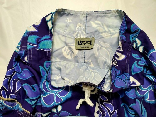 Uzzi Amphibious Wear Men's Size Small Board Shorts Blue Floral - Picture 5 of 6