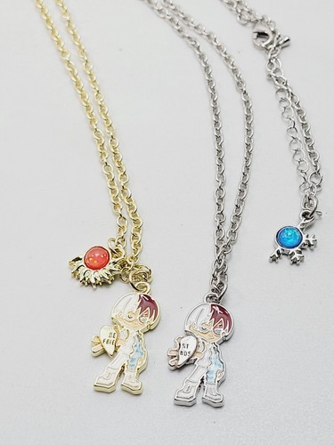 My Hero Academia Todoroki Best Friend Anime Necklace Jewelry Set Silver & Gold