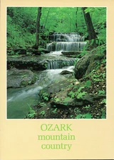 Postcard Ponca, Arkansas Buffalo River Waterfalls Ozark Mountain Country c1980s