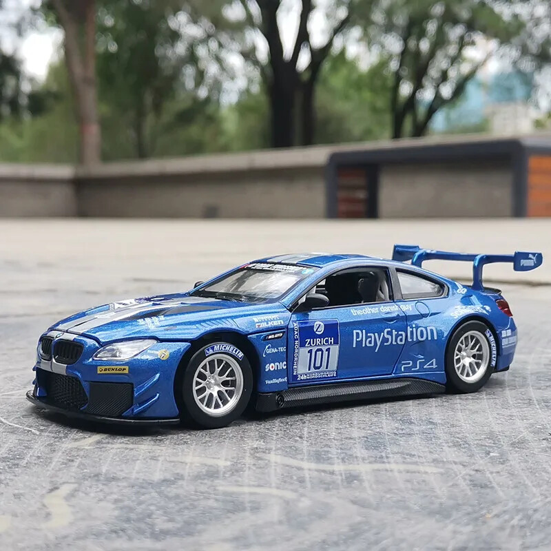 1:32 BMW M6 GT3 Rally Car Alloy Model Car Diecast Sound Light Car